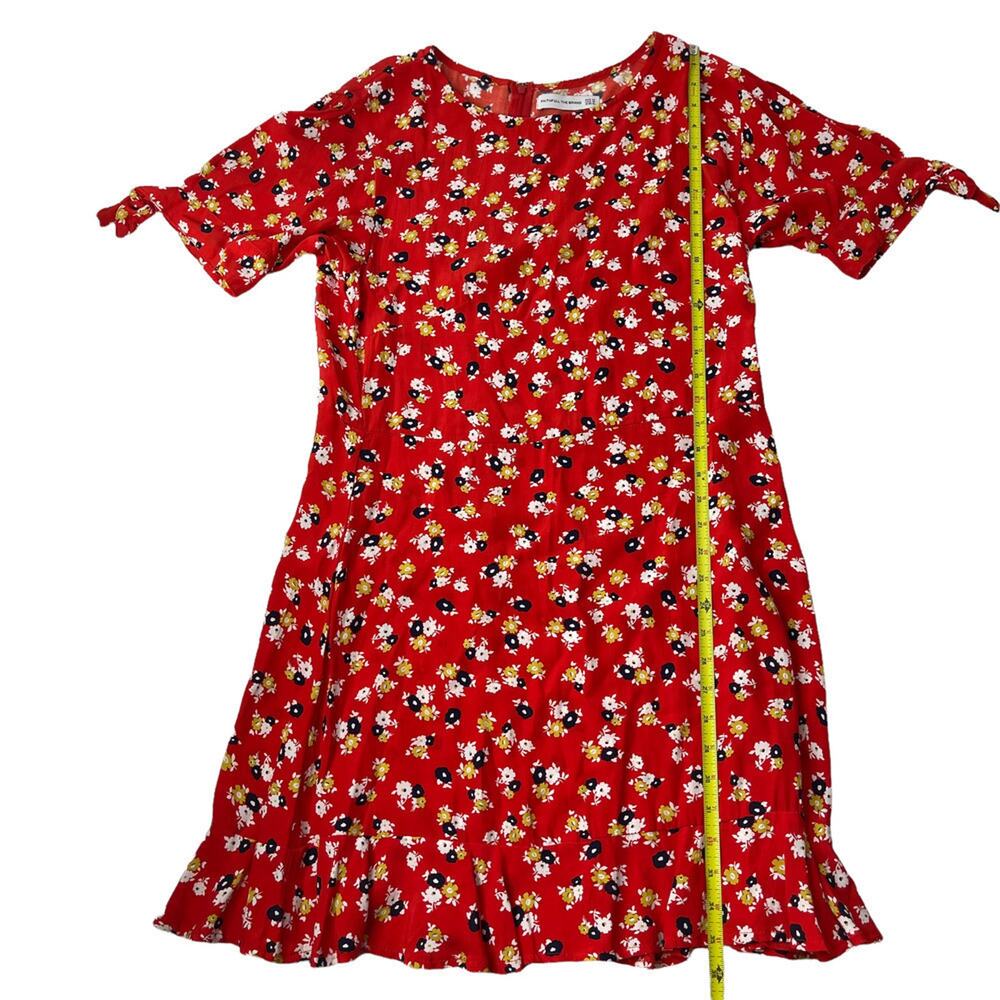 Faithfull the Brand mini dress floral ruffle daphne flirty women's size 10 - Picture 12 of 12
